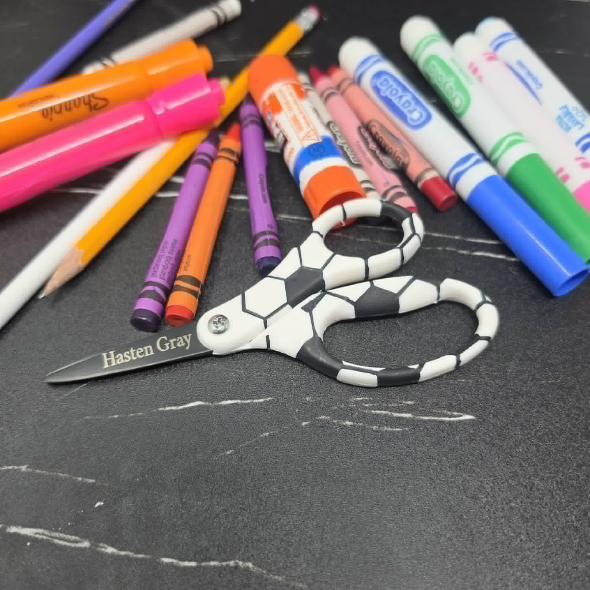 Engraved School Scissors