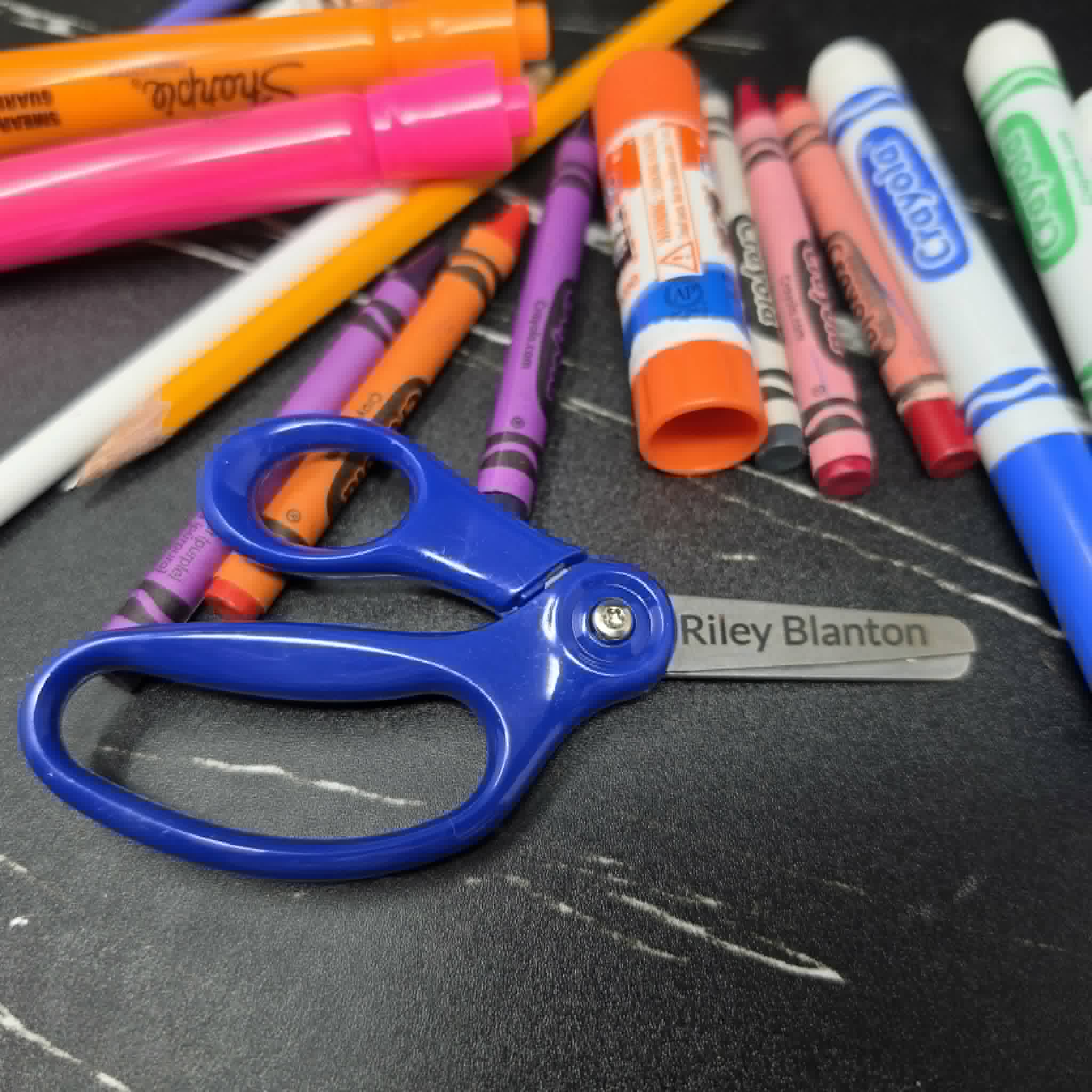 Engraved School Scissors