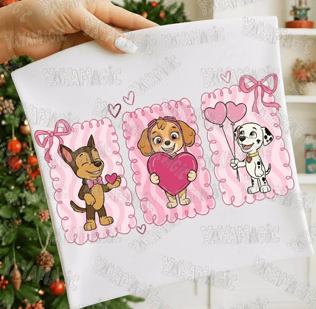 Chase, Sky, and Marshall Youth Valentine's Shirt