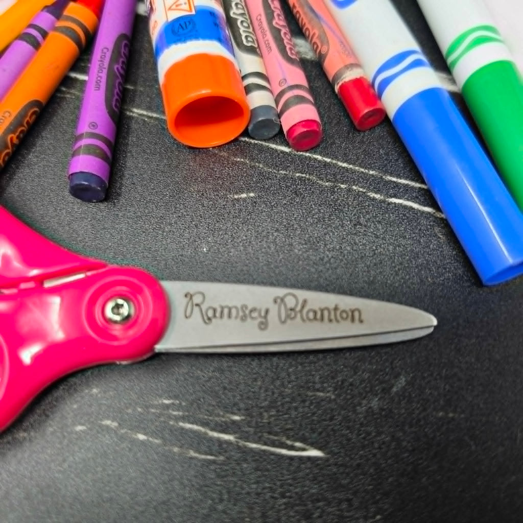 Engraved School Scissors