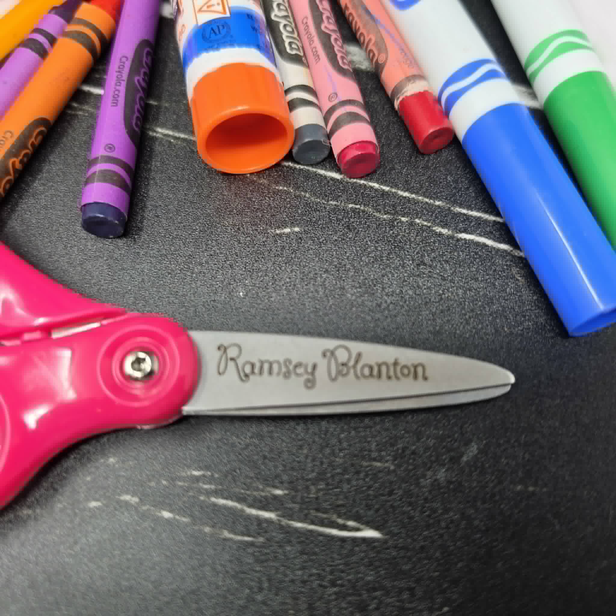 Engraved School Scissors