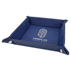 blue leather tray