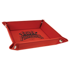 red leather tray