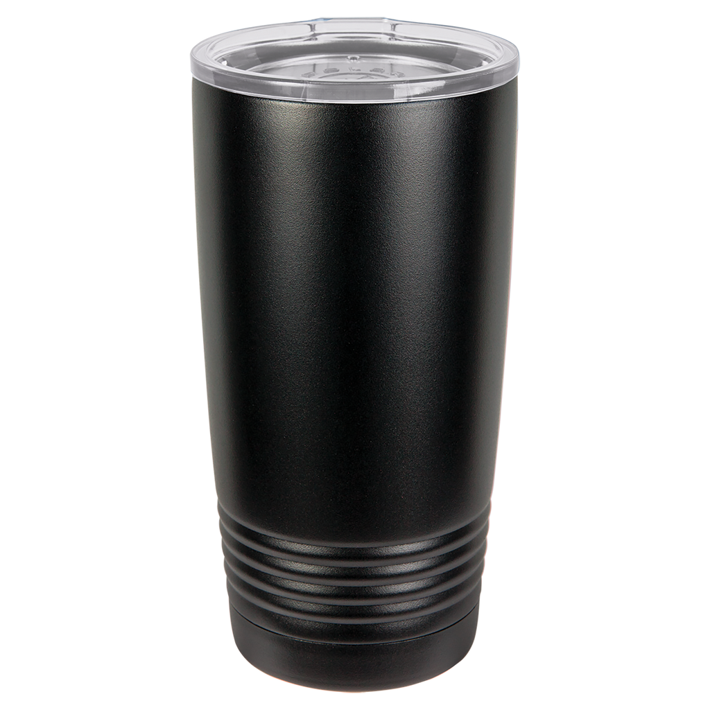 black tumbler
