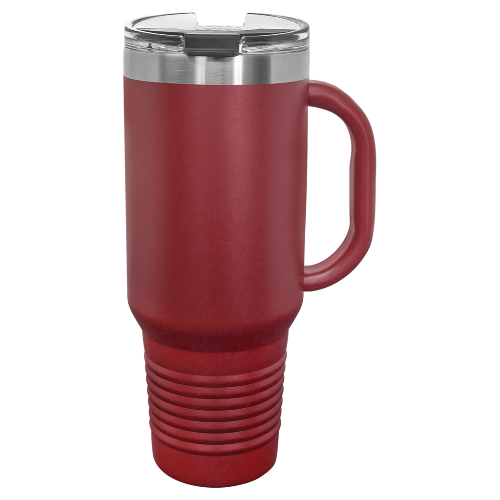 Maroon travel mug 