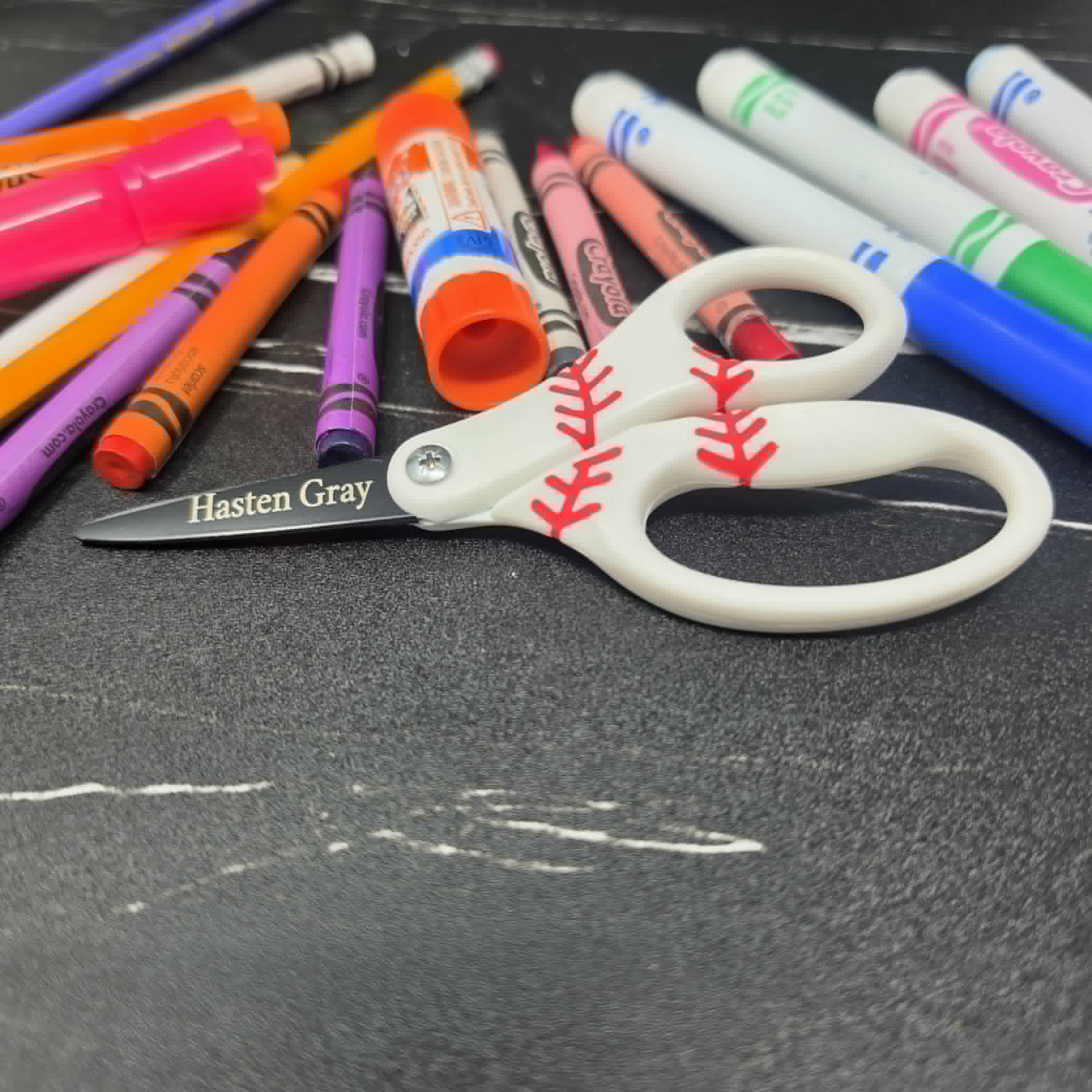 Engraved School Scissors