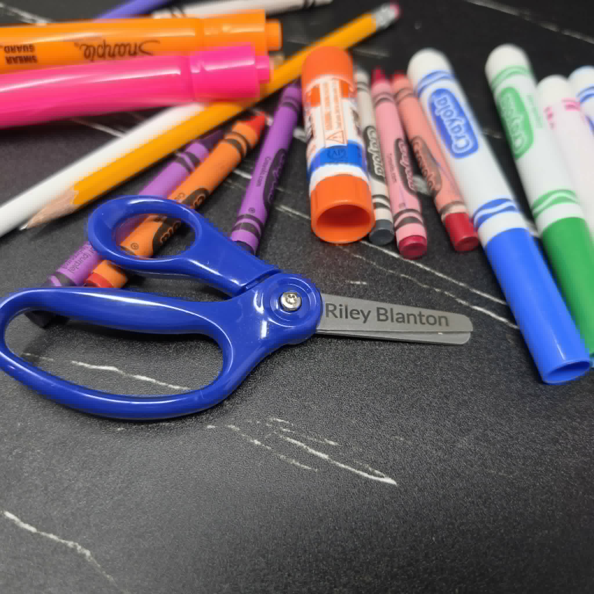Engraved School Scissors
