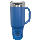 Blue travel mug