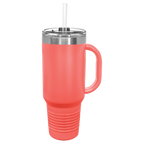 Coral travel mug
