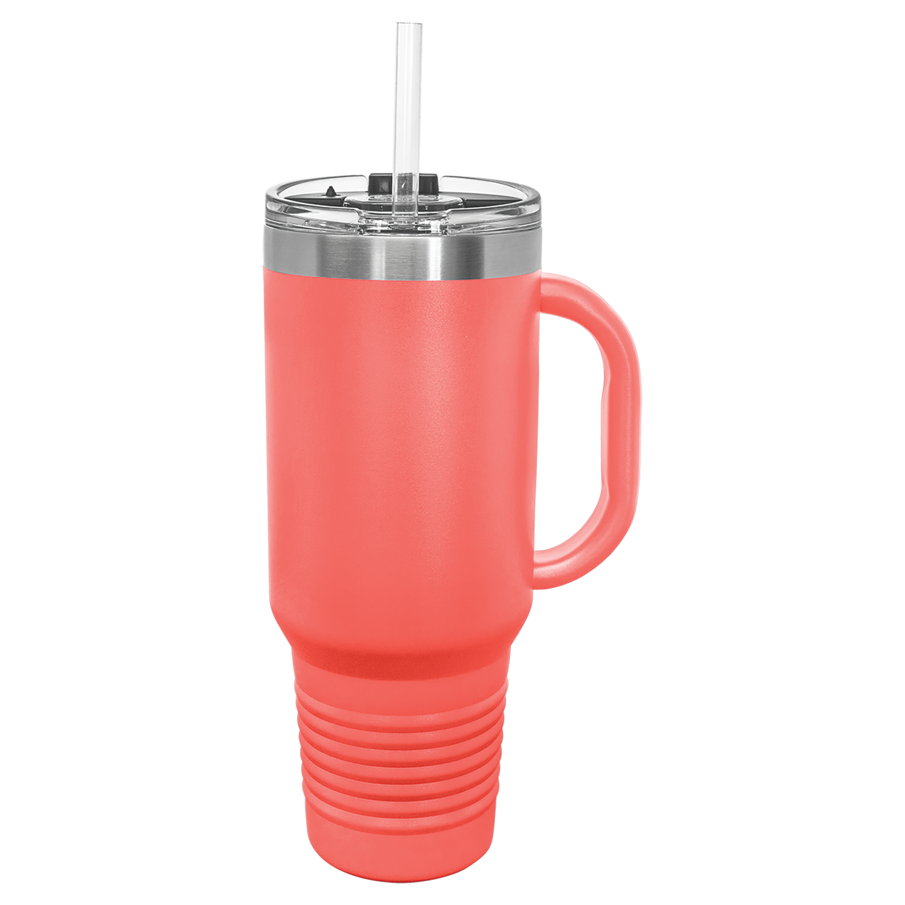 Coral travel mug