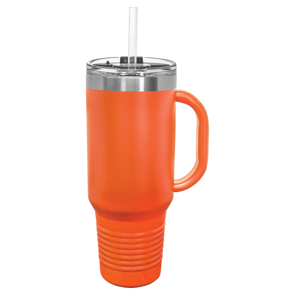 Orange travel mug