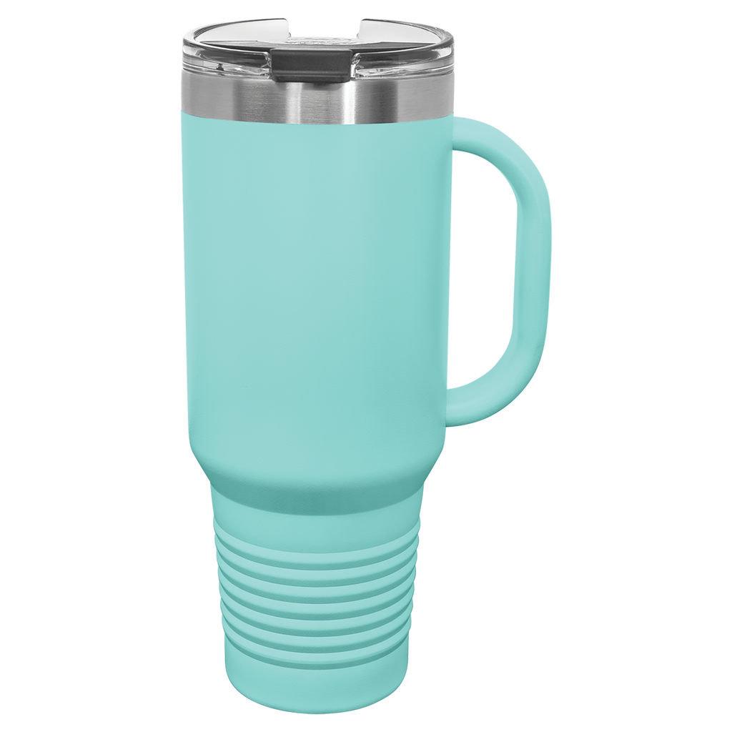 Teal travel mug