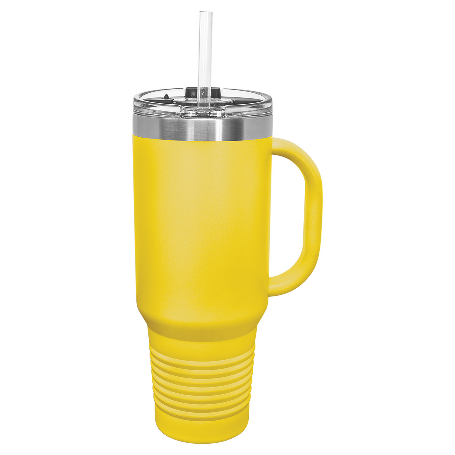 Yellow travel mug